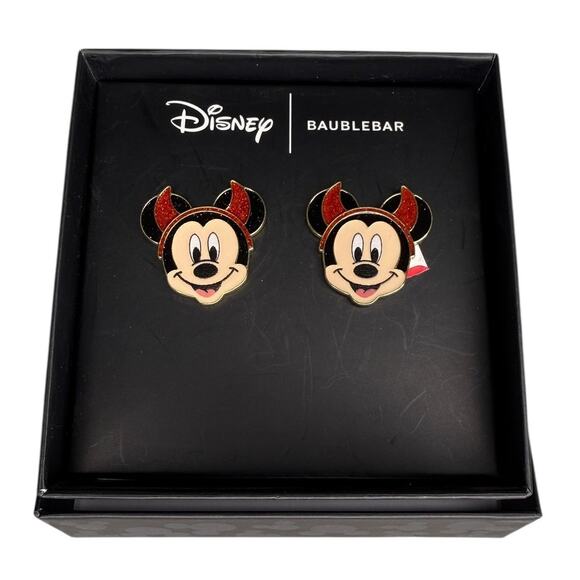 Disney BAUBLEBAR Earrings Mickey Mouse Halloween Devil Costume Stud Earrings - Picture 8 of 8